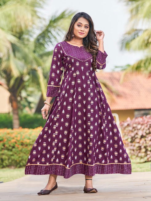 Ankita By Rangjyot Rayon Printed Anarkali Kurtis Wholesale Price In Surat